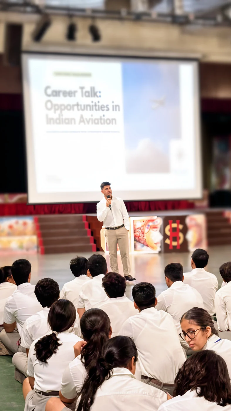 Career Talk on Opportunities in Indian Aviation at Scottish High International School Gurugram