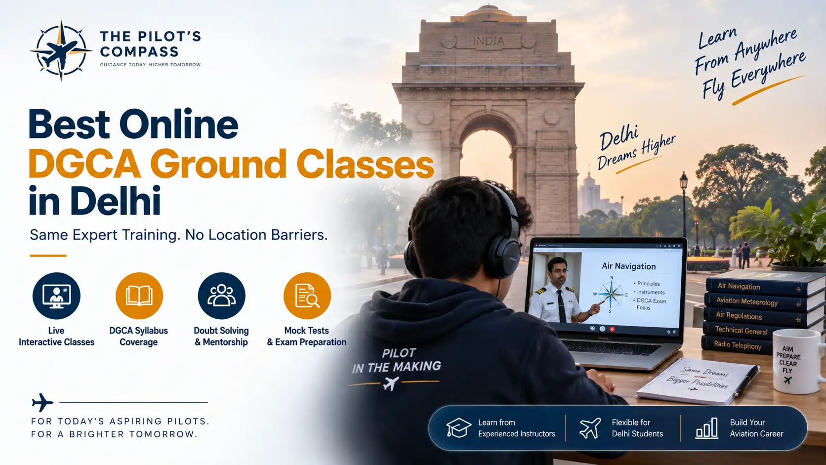 Best Online DGCA Ground Classes in Delhi: Pilot Guide