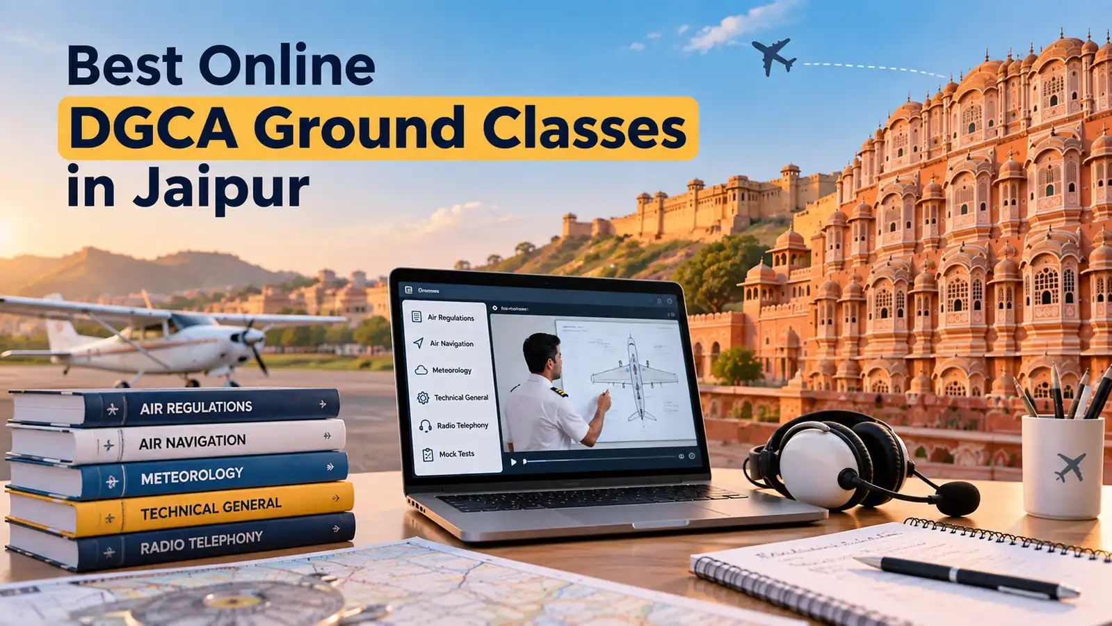 Best Online DGCA Ground Classes in Jaipur: Desert Aviation Guide