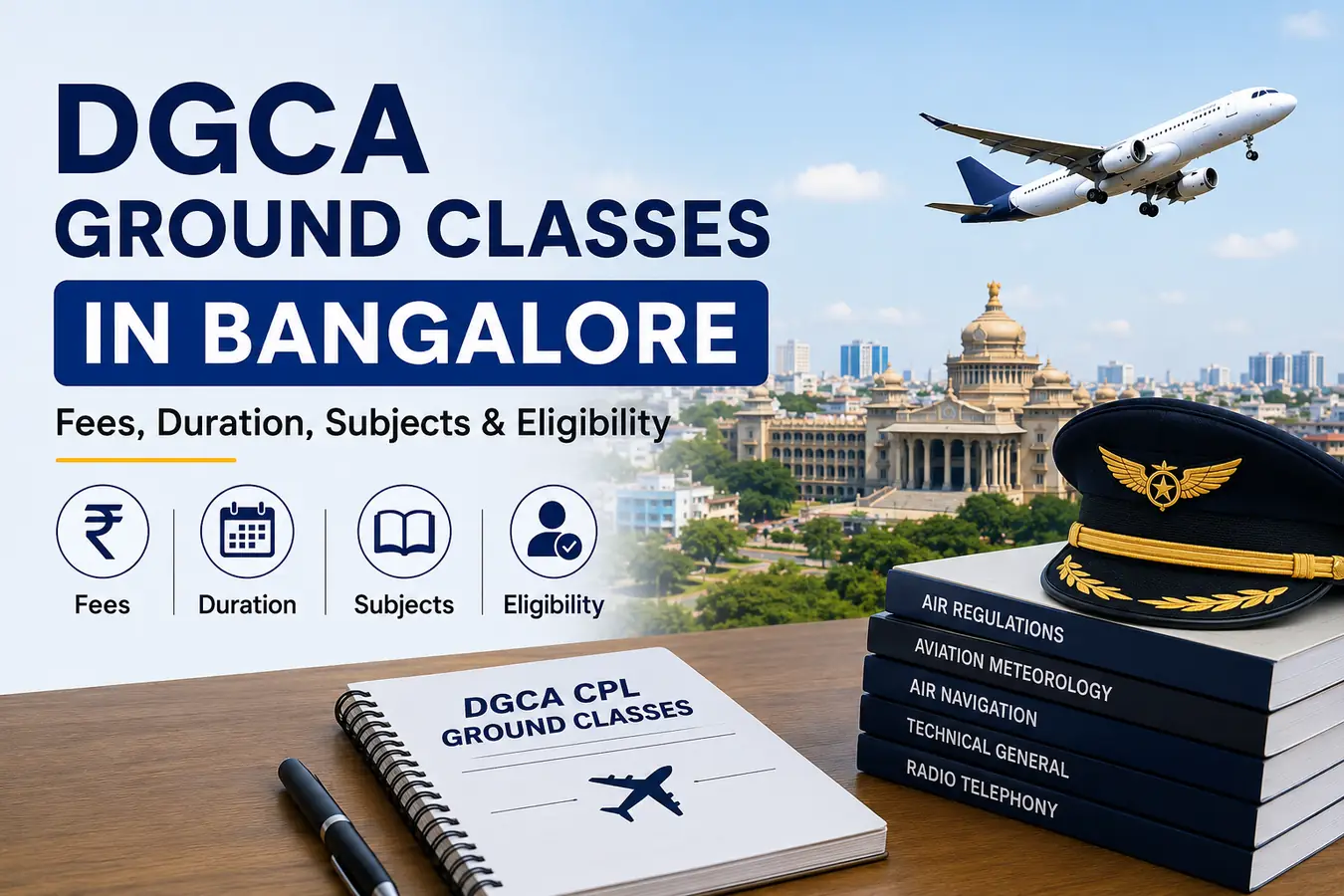 DGCA Ground Classes in Bangalore: Fees, Duration, Subjects & Eligibility