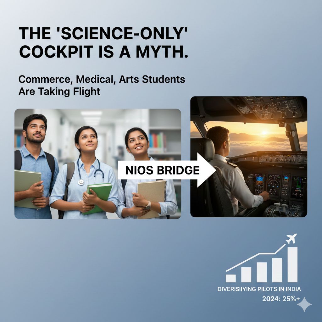 How Commerce and Biology Students Can Become a Pilot in India Using NIOS (DGCA Approved Pathway)