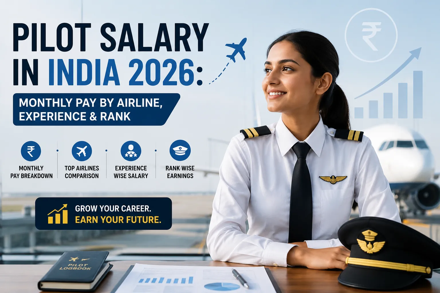 Pilot Salary in India 2026: Monthly Pay by Airline, Experience & Rank