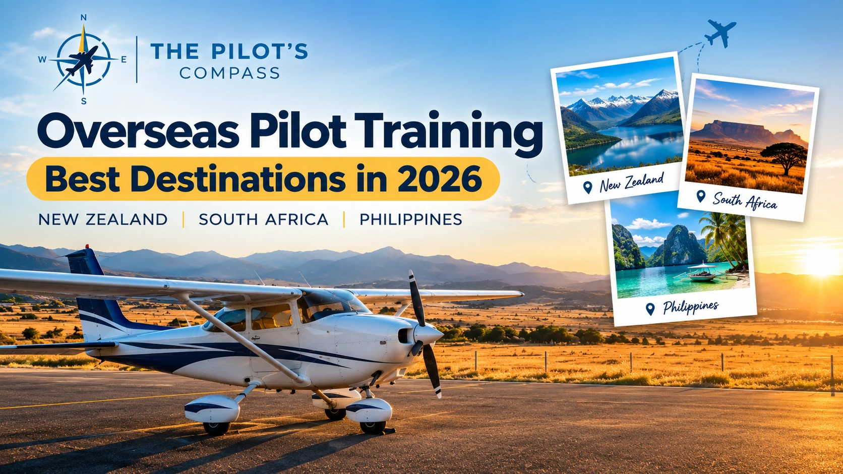 Pilot Training in New Zealand, South Africa & the Philippines for Indian Students (2026)