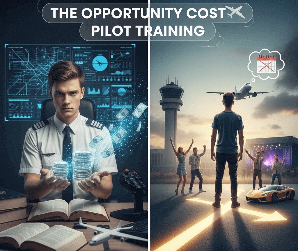 The opportunity cost in Pilot Training