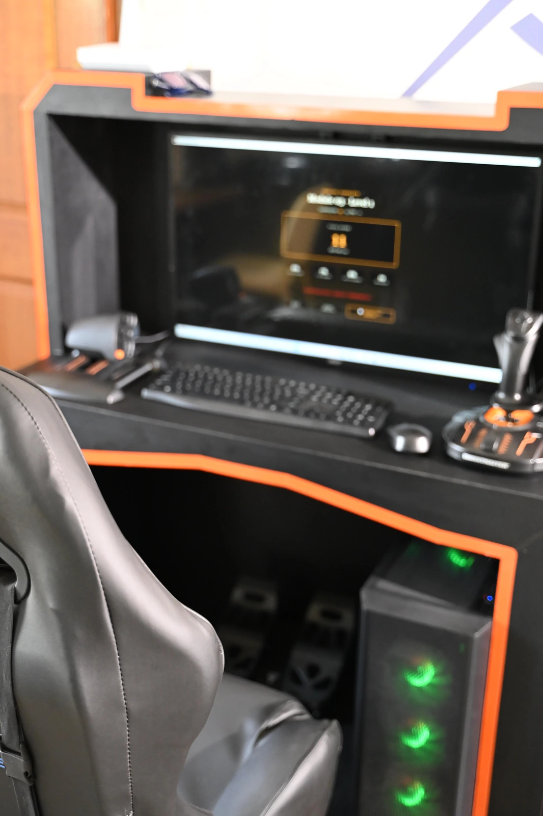 Simulator Flight Controls and Rudder Pedals Setup